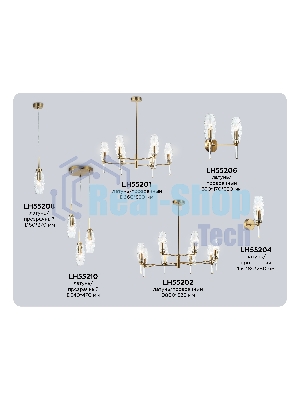 Настенный светильник Ambrella light LH55204 BS/CL латунь/прозрачный E14 max 40W 150*80*280