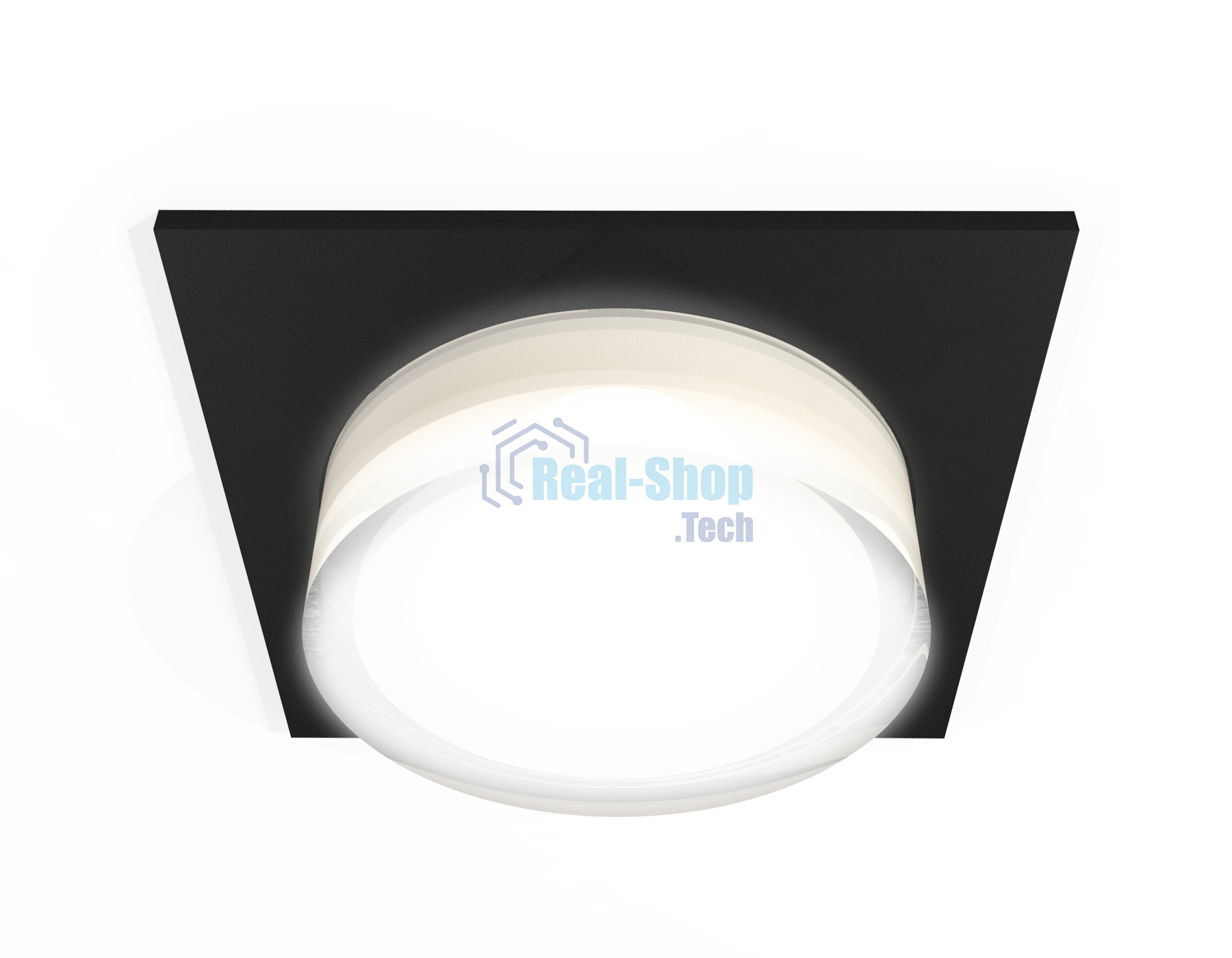 Комплект встраиваемого светильника Ambrella light XC7632043 SBK/FR/CL черный песок/белый матовый/прозрачный MR16 GU5.3 (C7632, N7160)