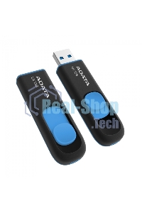 Флешка USB ADATA UV128 (AUV128-128G-RBE), 128Gb, USB 3.0, R/W 100/30, черный/синий