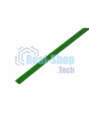 Термоусаживаемая трубка Rexant 7,0/3,5 мм, зеленая, упаковка 50 шт. по 1 м