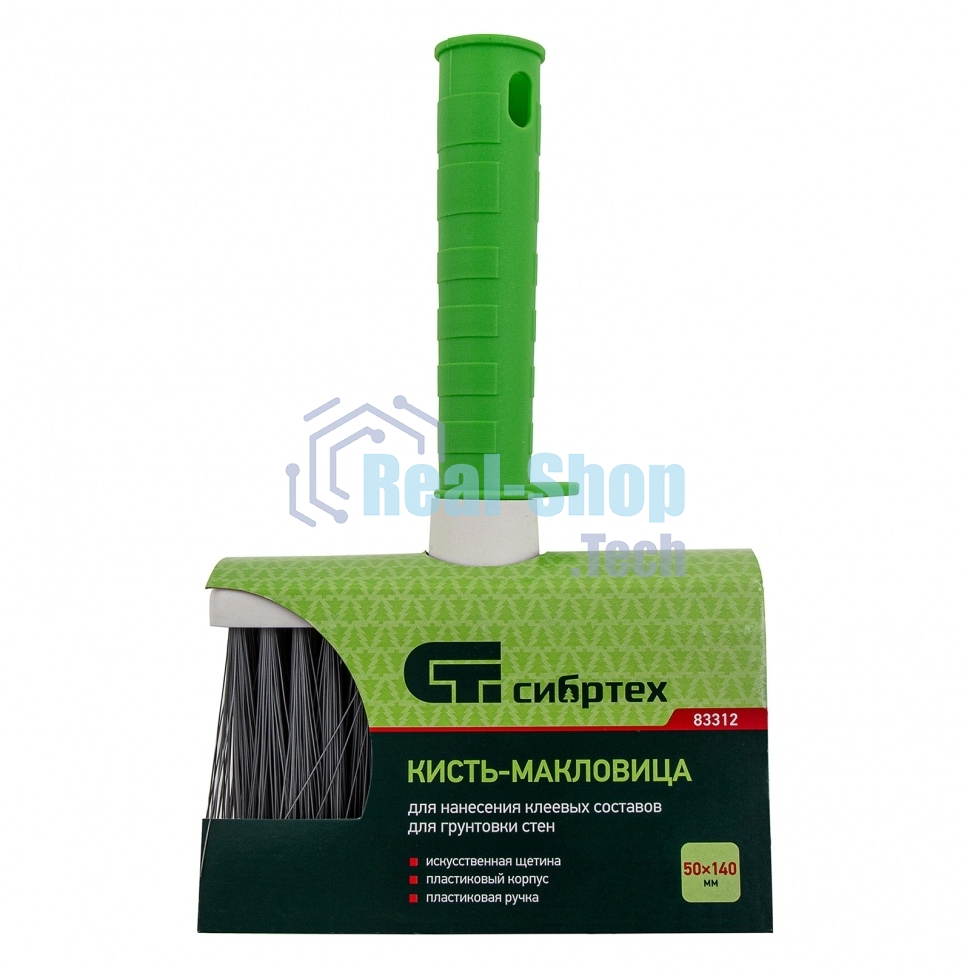 Кисть-макловица Сибртех, 50, 140, искусственная щетина, пластиковый корпус, пластиковая ручка