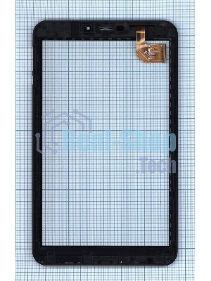 Сенсорное стекло (тачскрин) для Irbis TZ85, черное с рамкой