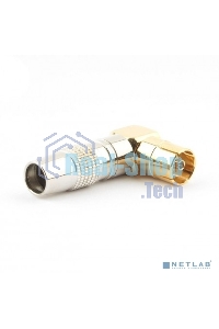 Разъем Cablexpert TVPL-08,TV (мама) позолоченный, латунь OD8.5, 90 градусов, блистер