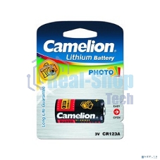 Батарея Camelion CR123A BL-1 (CR123A-BP1, батарейка фото,3В)