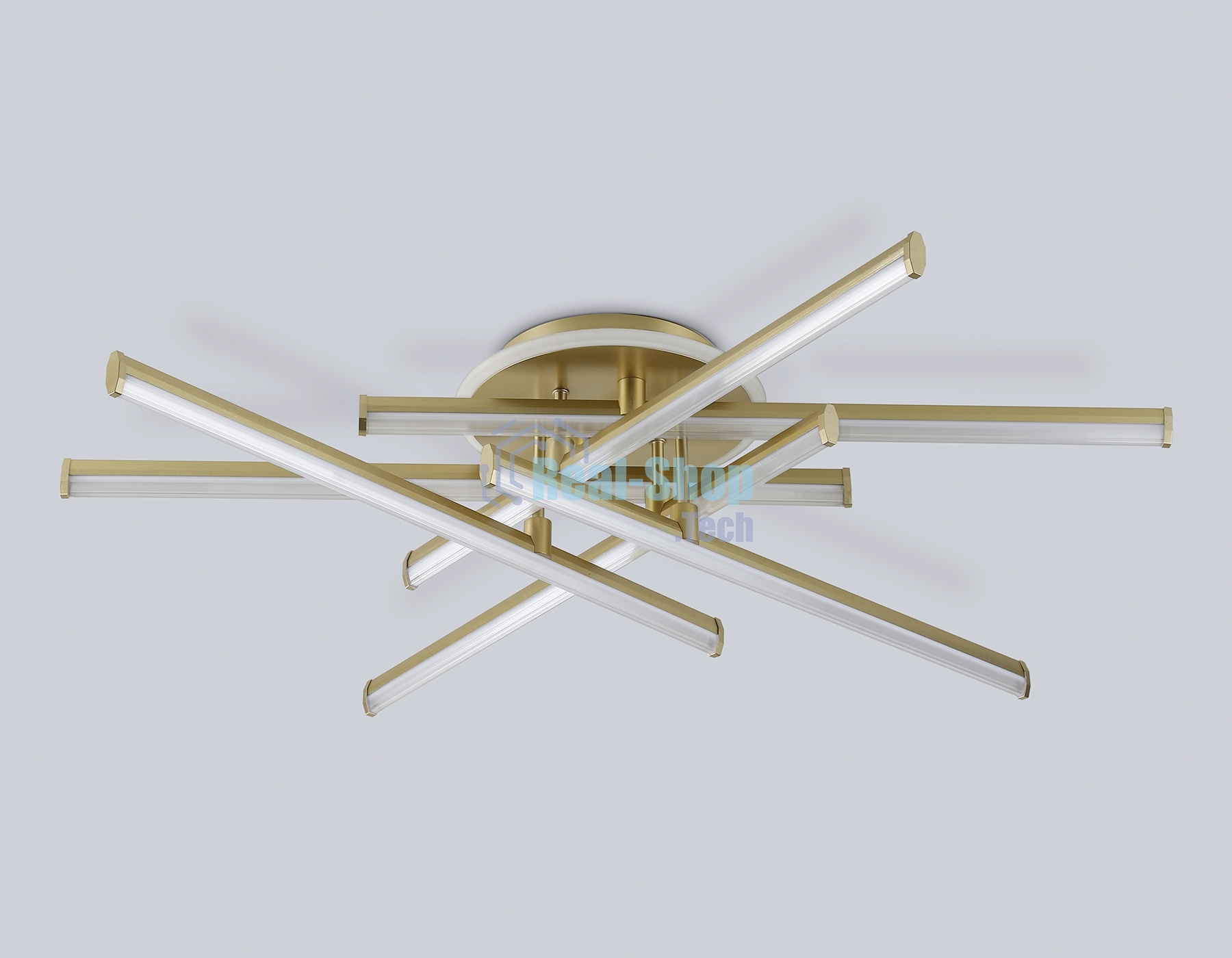 Потолочный светодиодный светильник Ambrella light FL6254 GD золото 97W 3000K-6400K 805*760*170 (ПДУ ИК)