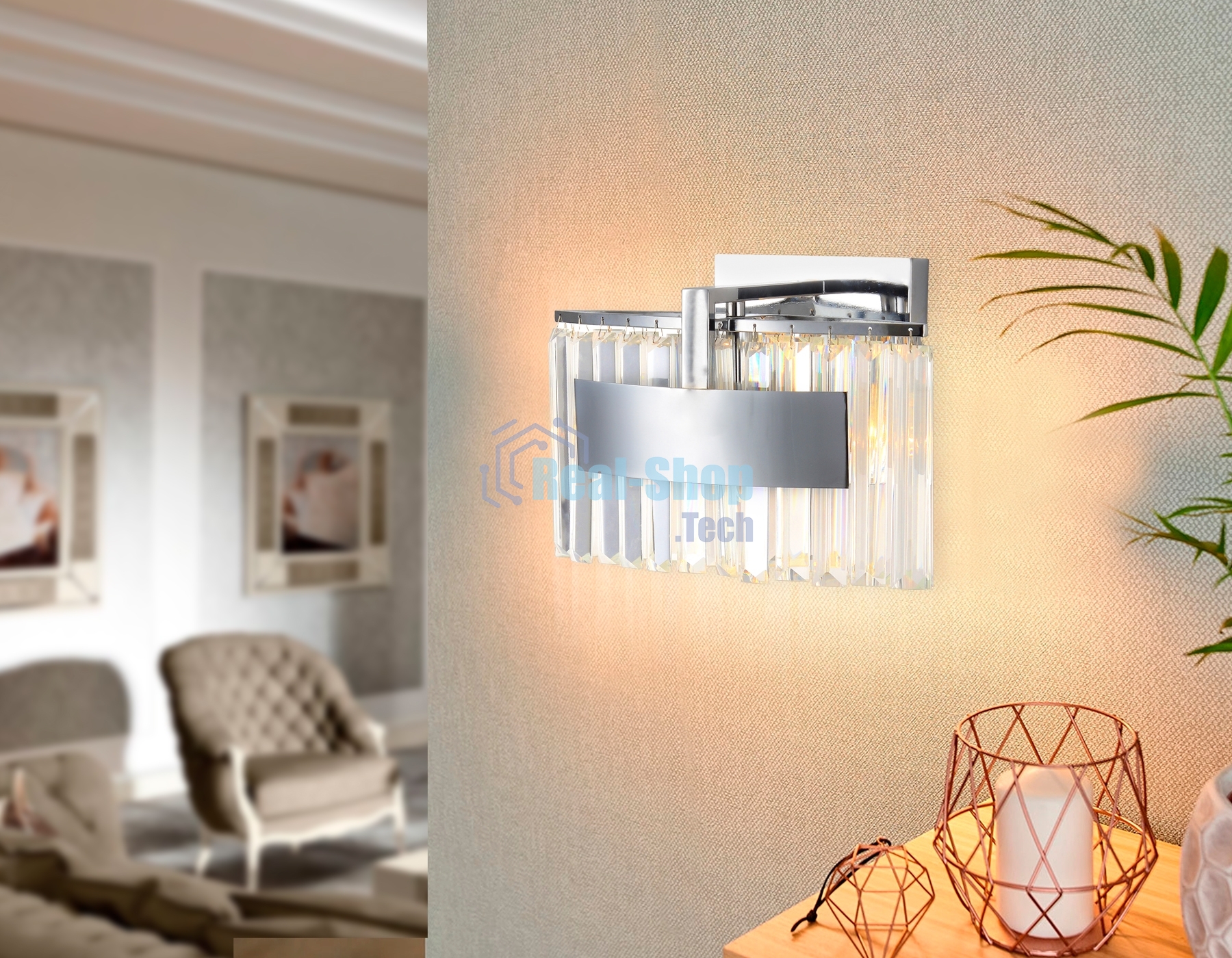 Светильник Ambrella light TR5094 CH/CL хром/прозрачный E14 max 40W 348*200*234