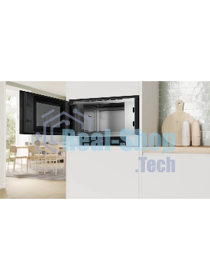 Встраиваемая микроволновая печь Bosch BFL7221W1 белый, 21 л, 900 Вт, переключатели - сенсор, поворотный механизм
