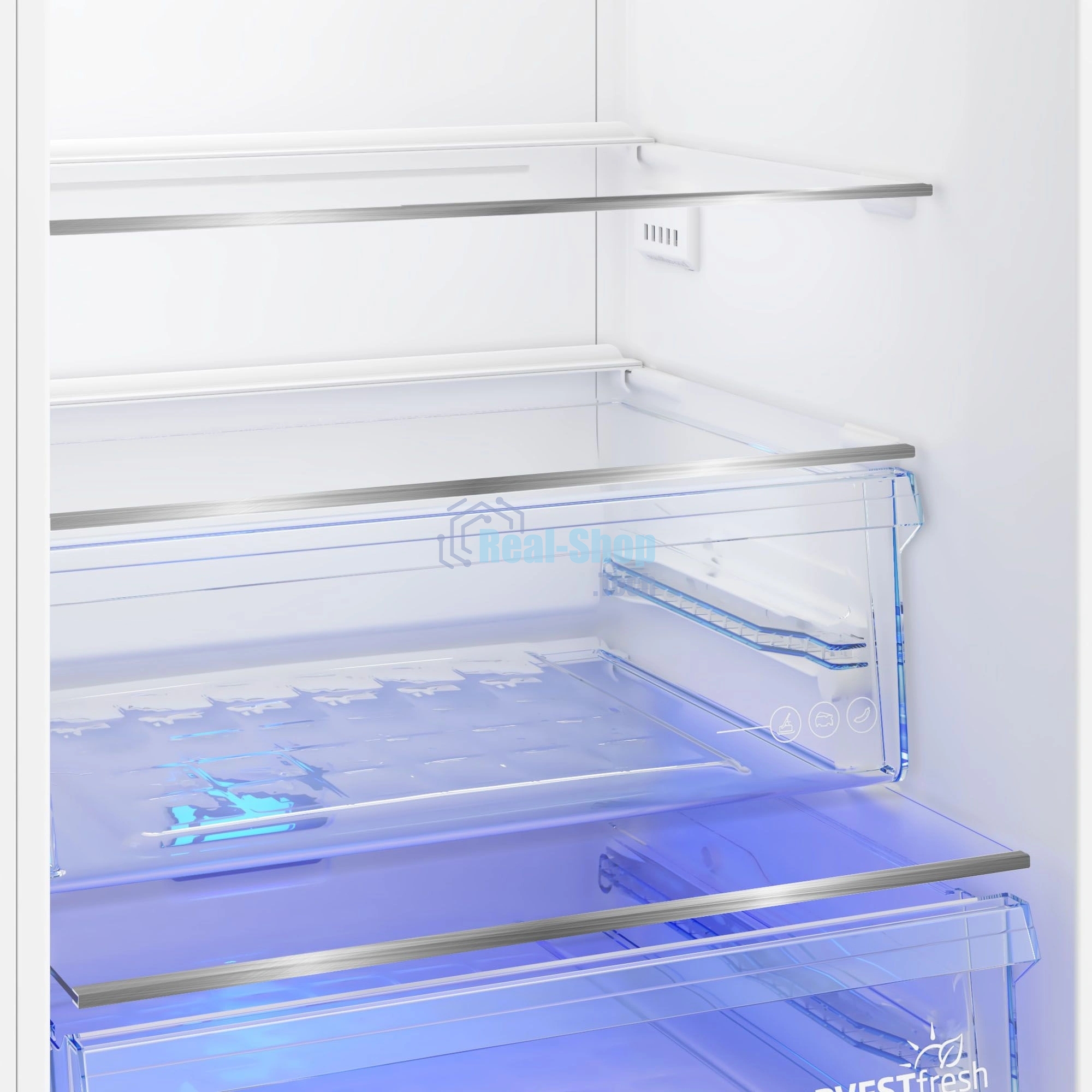 Холодильник Beko B3RCNK362HX нержавеющая сталь двухкамерный 220/100л морозилка снизу Total No Frost