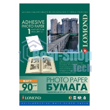 Самоклеящаяся фотобумага Lomond, матовая, A4, неделенная (210 x 297 мм), 90 г/м2, 25 листов.