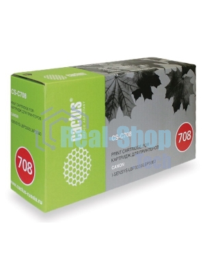Картридж лазерный Cactus CS-C708 черный (2500 стр.) для Canon i-SENSYS LBP3300/LBP3360
