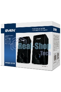 Колонки Sven 318 черный USB-порт ПК, ноутбука или адаптер 5V DC