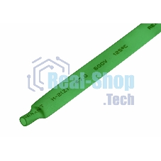 Термоусаживаемая трубка Rexant 7,0/3,5 мм, зеленая, упаковка 50 шт. по 1 м