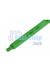 Термоусаживаемая трубка Rexant 7,0/3,5 мм, зеленая, упаковка 50 шт. по 1 м