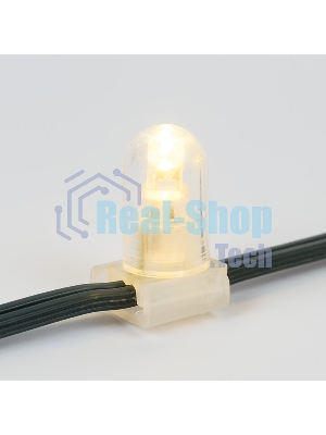 Гирлянда Neon-night LED Clip Light 12V шаг 150 мм, цвет диодов теплый белый, Flashing (белый)