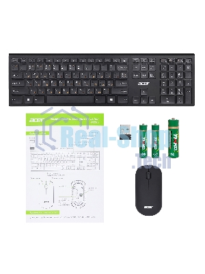Комплект клавиатура и мышь Acer OKR030 ZL.KBDEE.005 Combo wilreless USB slim черный