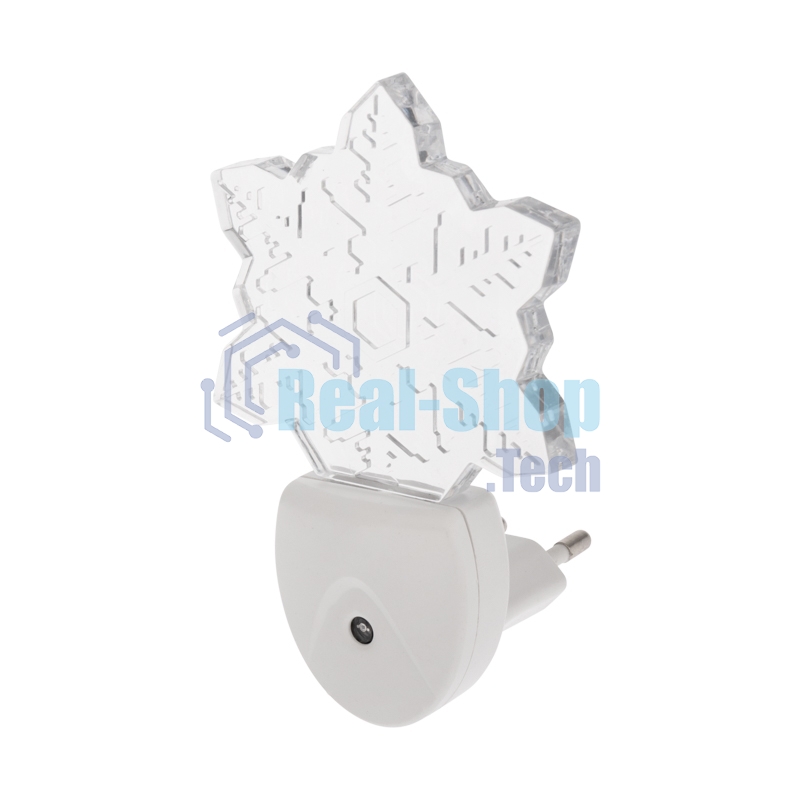 Ночник светодиодный Rexant СНЕЖИНКА ХАМЕЛЕОН свечение мультиколор 7 цветов, 230 В