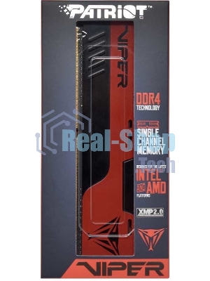 Оперативная память Patriot Viper Elite II, DDR4, 16GB (2x8 GB), 3200 MHz, CL18, DIMM, радиатор, красный, черный