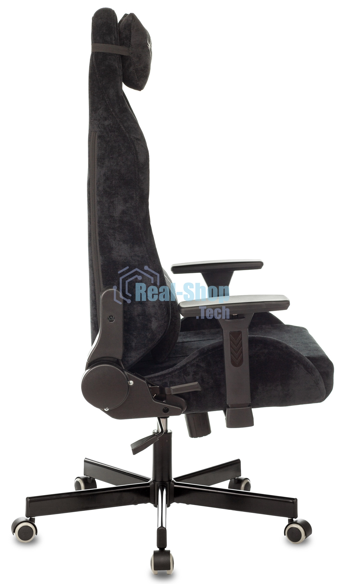 Кресло игровое Бюрократ Knight N1 Fabric черный Light-20, с подголов. крестовина металл