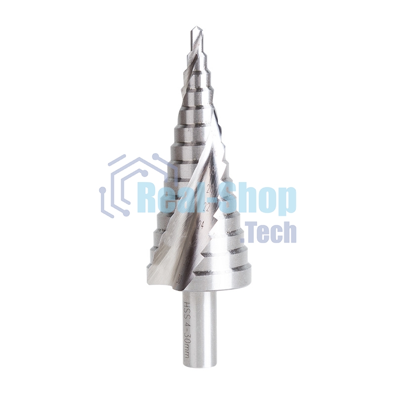 Сверло по металлу ступенчатое Kranz ТИТАН 4,0-30,0 мм 98 мм 65 HRC Р6М5 TiN