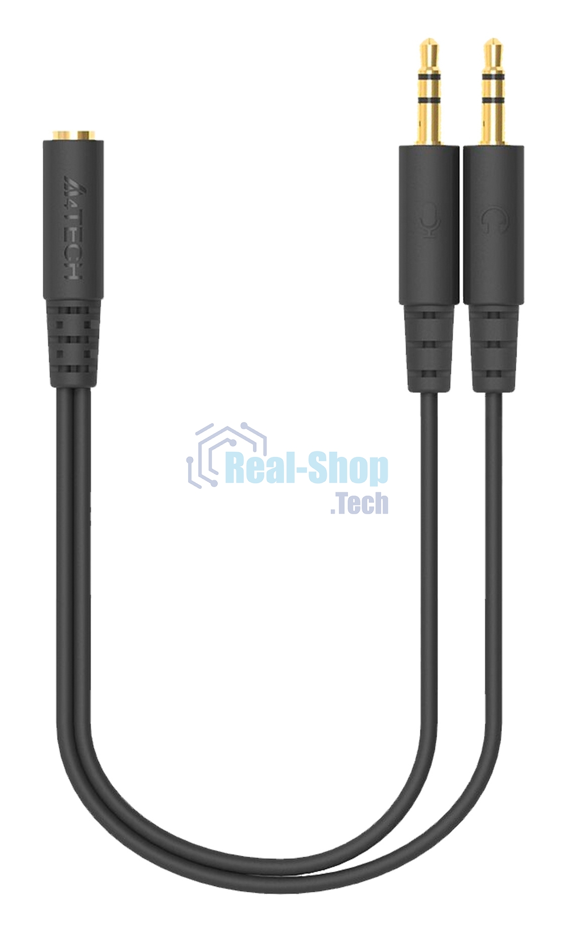 Адаптер аудио A4Tech AD-4P Jack 3.5 (f)/2xJack 3.5 (m) 0.2м. черный