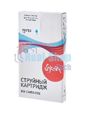 Контейнер с чернилами Sakura C13T973200 (T9732 C) для Epson, голубой, 22000 к.