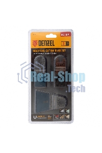 Набор насадок для МФИ Denzel по дереву и металлу, 3 шт.