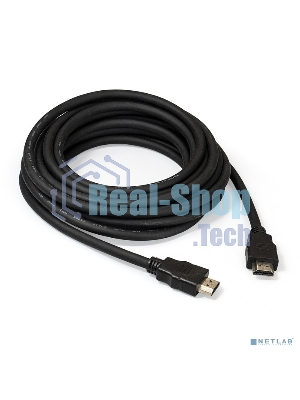 Кабель HDMI Exegate EX287732RUS EX-CC-HDMI2-5.0 (19M/19M, v2.0, 5м, 4K UHD, Ethernet, позолоченные контакты)