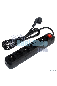 Сетевой фильтр 5bites SP6B-350 6S, 3*1.5MM2, 16A, ABS, 5M, BLACK