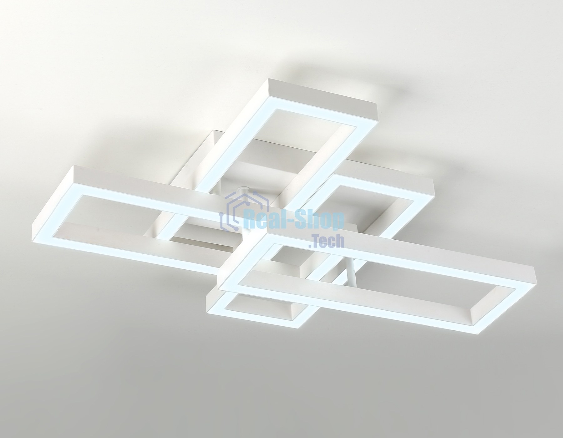 Потолочный светодиодный светильник Ambrella light FA1001/2+2 WH белый 65W 3000K-6400K 550*453*130 (ПДУ ИК)