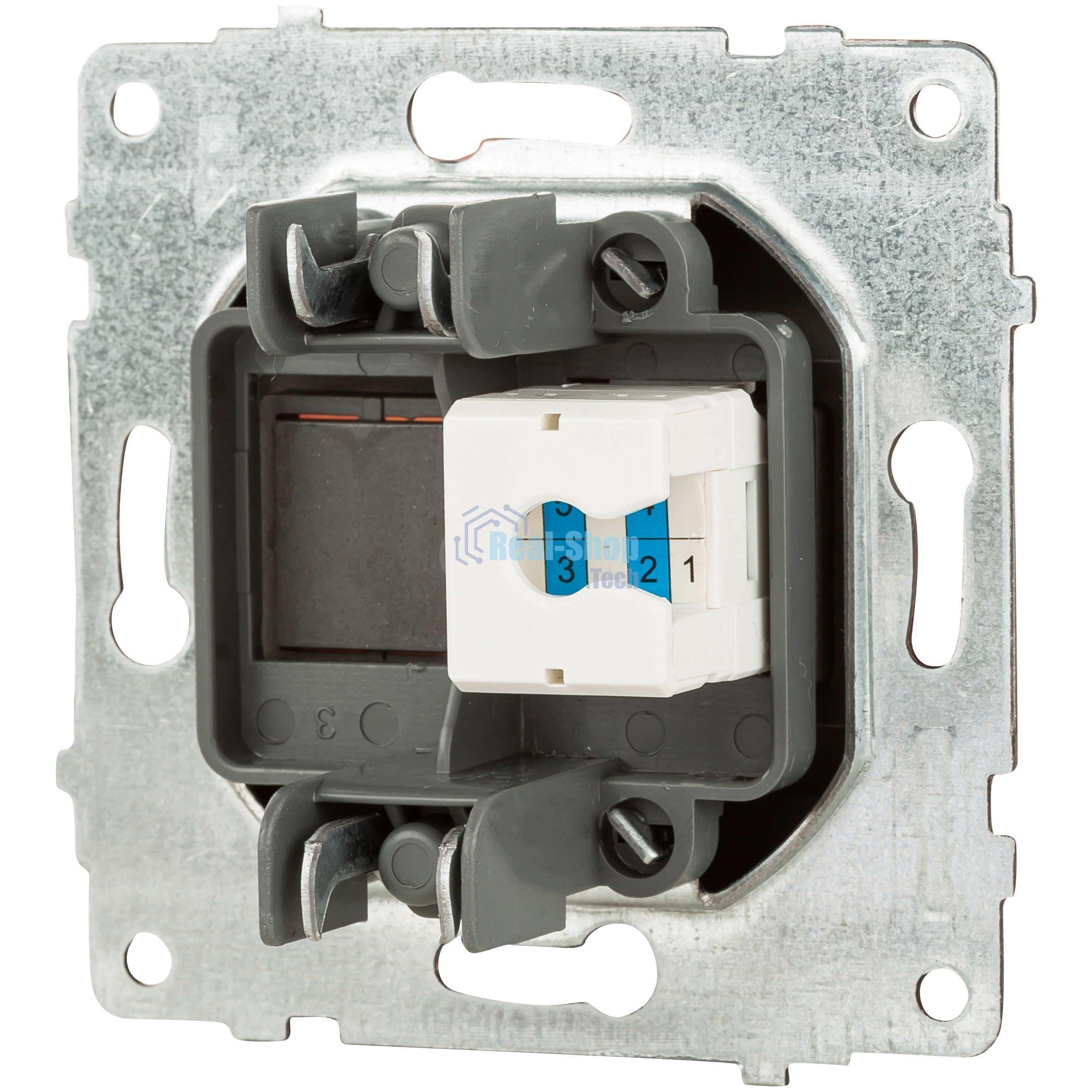 Ovivo Механизм роз. комп. 1-местн. (RJ45 CAT6), антрацит, 600-000313-229