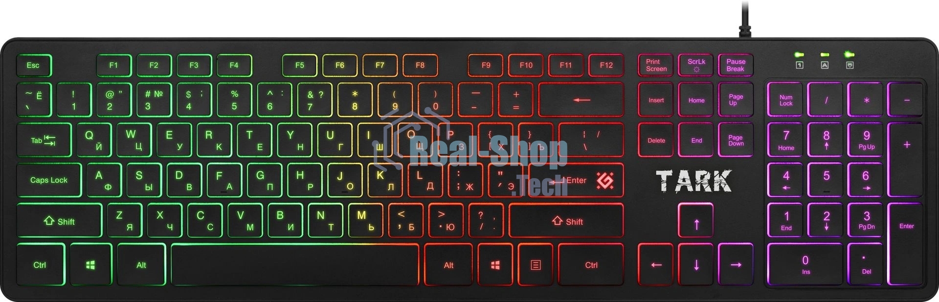 Комплект клавиатура+мышь Defender Tark C-779 проводной, USB, 2400 DPI, чёрный