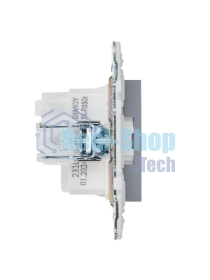 Розетка с/з без защитных шторок 16А IEK SKANDY SK-R05Gr серый
