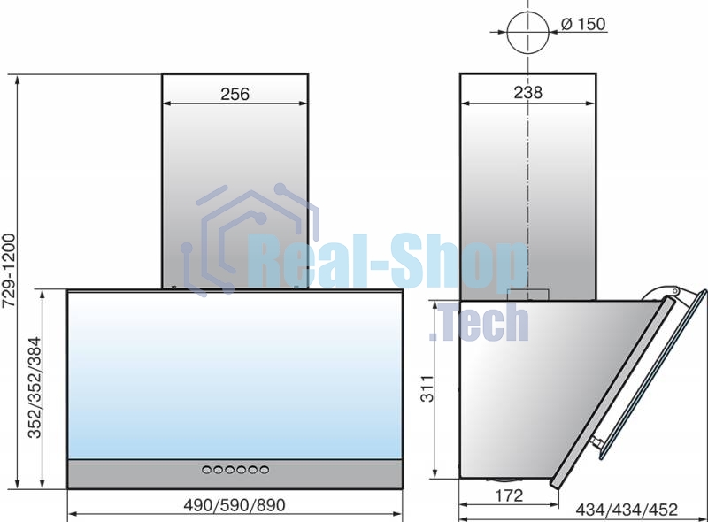 Вытяжка наклонная Elikor Рубин S4 60П-700-Э4Д перламутровый/белый 59 см, 700 куб. м/ч, 52 дБ