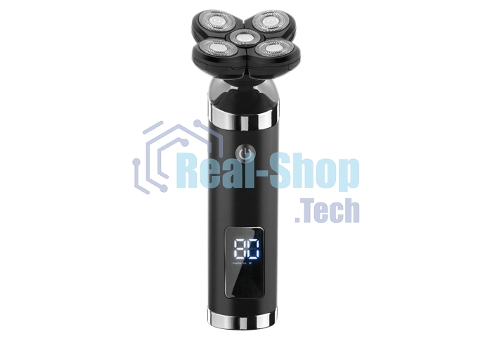 Электробритва Centek CT-2151 (черный) ротор 4D, влажное бритье, 5 плав.голов, USB, зарядка 1 час, LiIon800мAч
