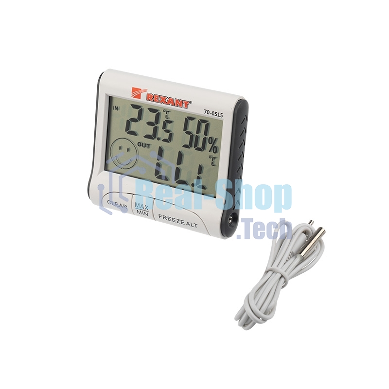 Метеостанции Rexant 70-0515 Термогигрометр комнатно-уличный