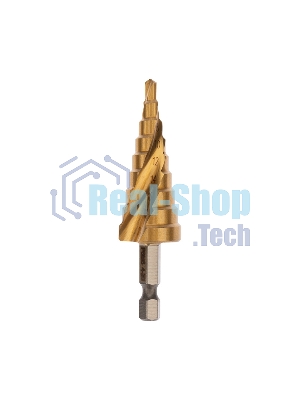 Сверло по металлу ступенчатое Kranz ТИТАН 4,0-20,0 мм 76 мм 65 HRC Р6М5 TiN