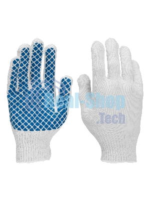 Перчатки трикотажные, ПВХ-покрытие 