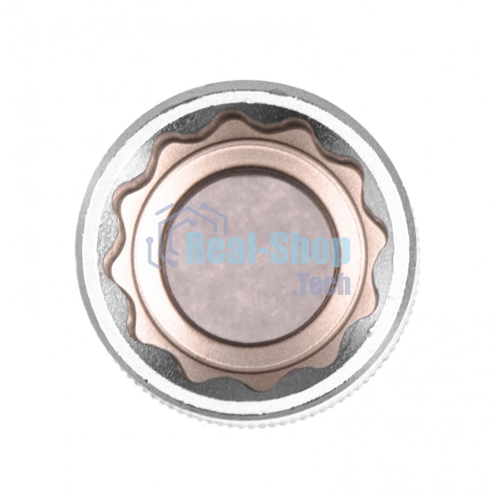 Головка торцевая Stels 19 мм, 12-гранная, CrV, под квадрат 1/2