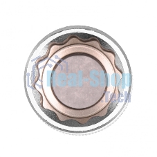 Головка торцевая Stels 19 мм, 12-гранная, CrV, под квадрат 1/2