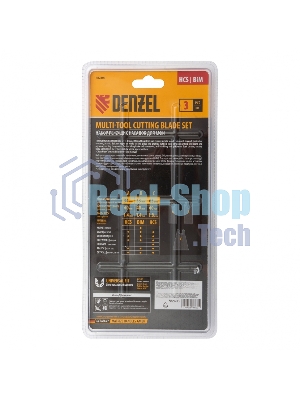 Набор насадок для МФИ Denzel по дереву и металлу, 3 шт.