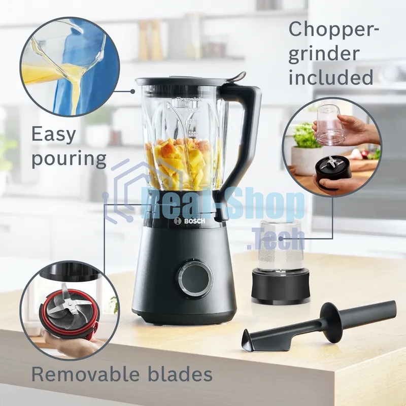 Блендер стационарный Bosch VitaPower Serie 4 MMB6176B 1200Вт черный