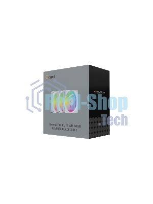Вентилятор для корпуса Ocypus Gaммa F12 Elite WH ARGB REVERSE BLADE 3 IN 1, 120x120x25мм, 4-PIN PWM, 600-1800 RPM, 26 DBA MAX, HYDRO BEARING