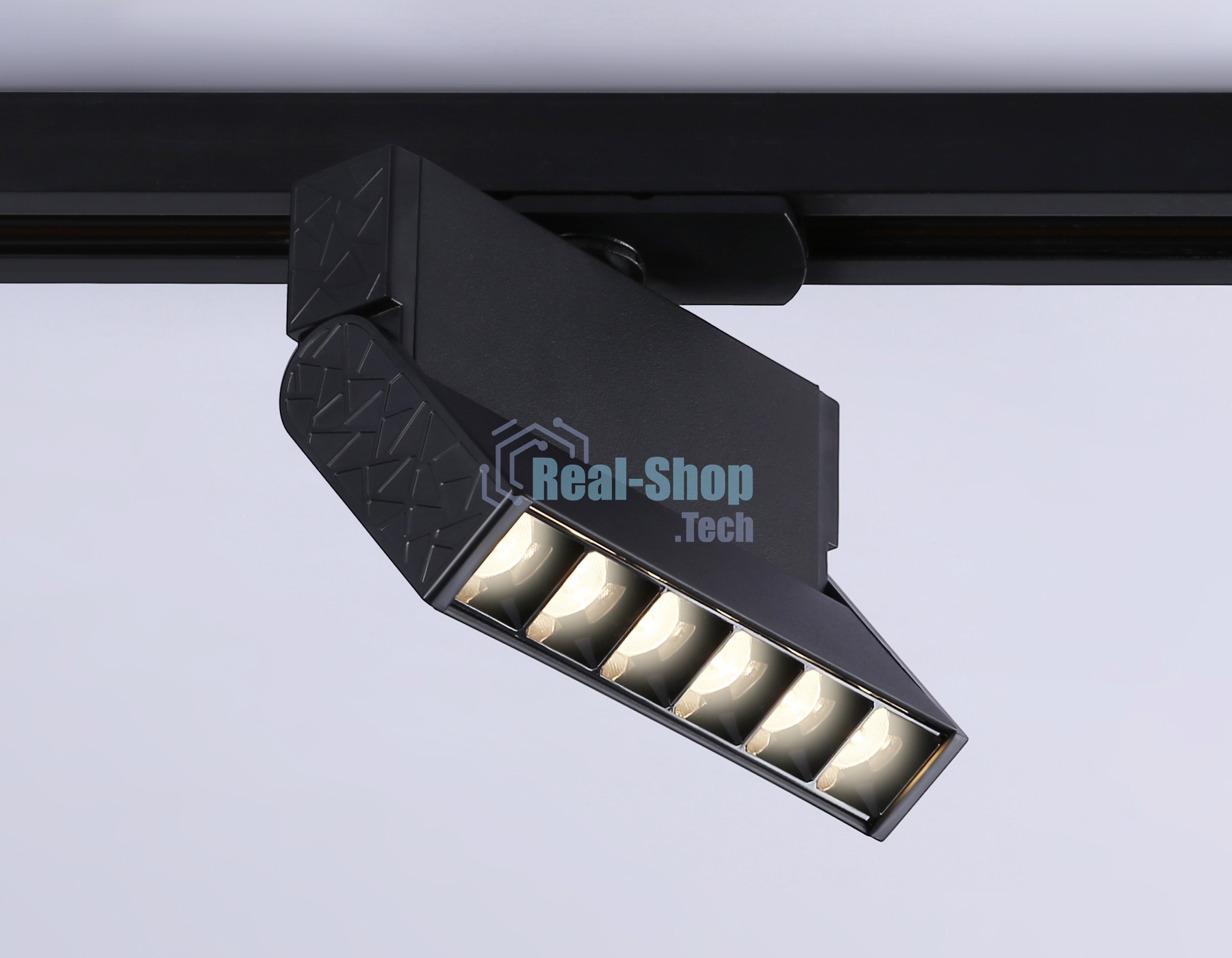 Трековый однофазный светодиодный светильник Ambrella light GL6813 BK черный LED 6W 3000K 24° 115*22*87
