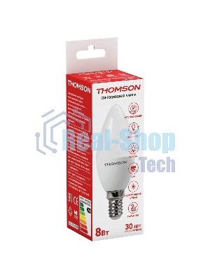 Лампа светодиодная Hiper THOMSON LED CANDLE 8W 670Lm E14 4000K TH-B2016