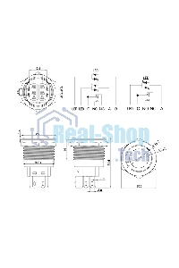 Кнопка антивандальная Rexant Ø22 12В Б/Фикс (5с) (ON)-OFF/(OFF)-ON подсв/красная
