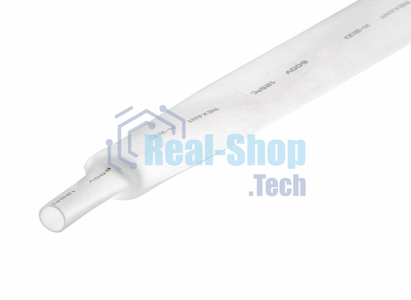 Термоусаживаемая трубка Rexant 22,0/11,0 мм, белая, упаковка 10 шт. по 1 м