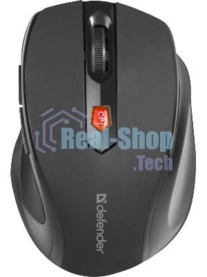 Мышь беспроводная Defender Ultra MM-315 черный, 1600 dpi, радиоканал, USB, кнопки - 6