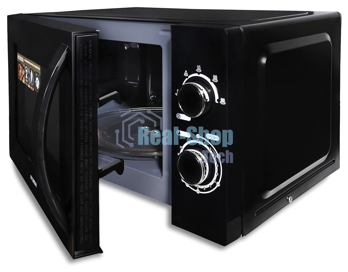 Микроволновая печь Hyundai HYM-M2063 черный, 20 л, 700 Вт, переключатели - поворотный механизм