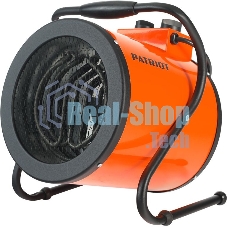 Электрокалорифер PATRIOT PT-R 5 633307265 (Мощность по ступеням 3.0/4.5 кВт, поток воздуха 420м3/час, вес 7кг)