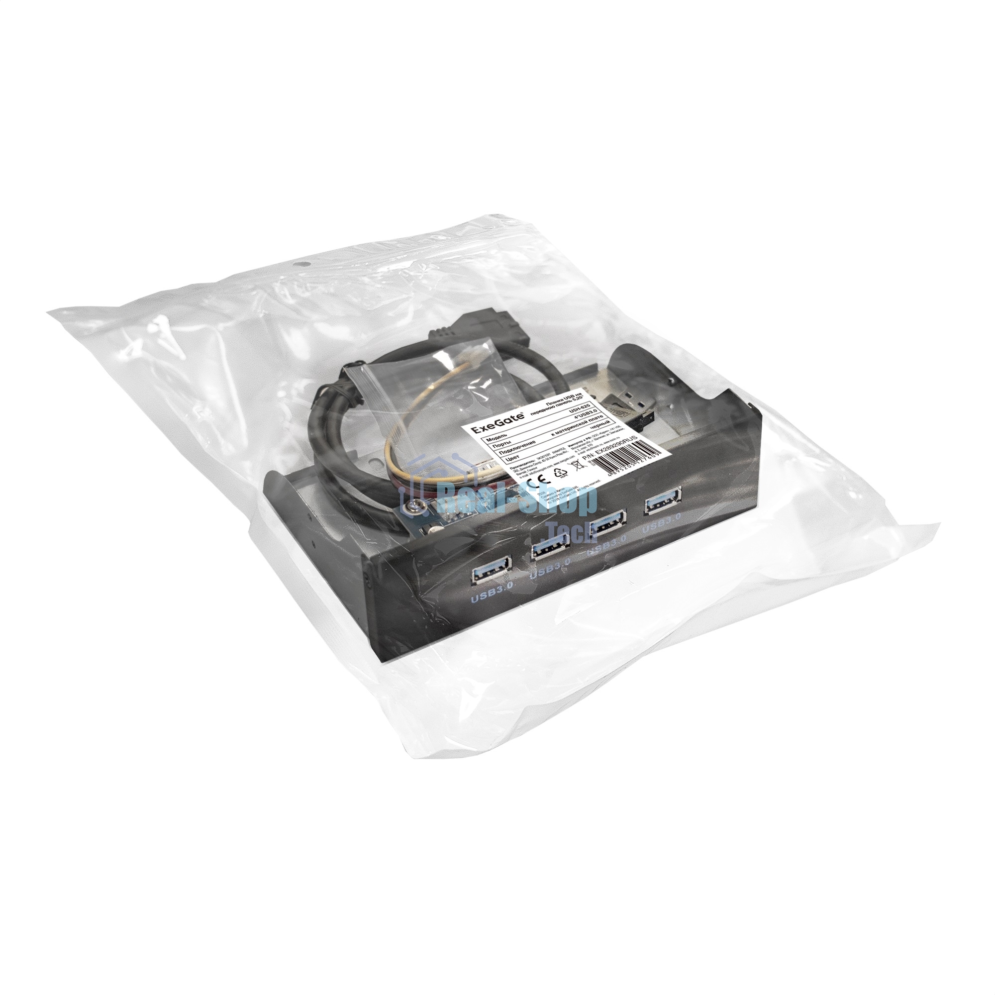Планка USB на переднюю панель ExeGate EX289290RUS U5H-625, 5,25